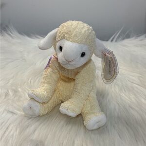 Ty Fleecie Cream and White Lamb Plush Beanie Baby